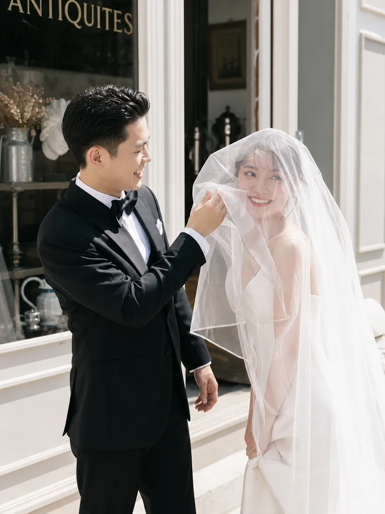 Aislin AI 婚紗照範例－戶外自然陽光