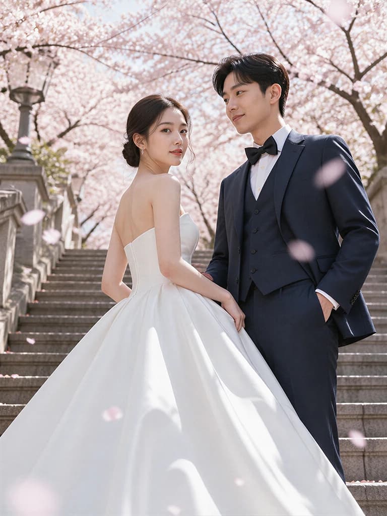 Aislin AI 婚紗照範例－戶外自然陽光
