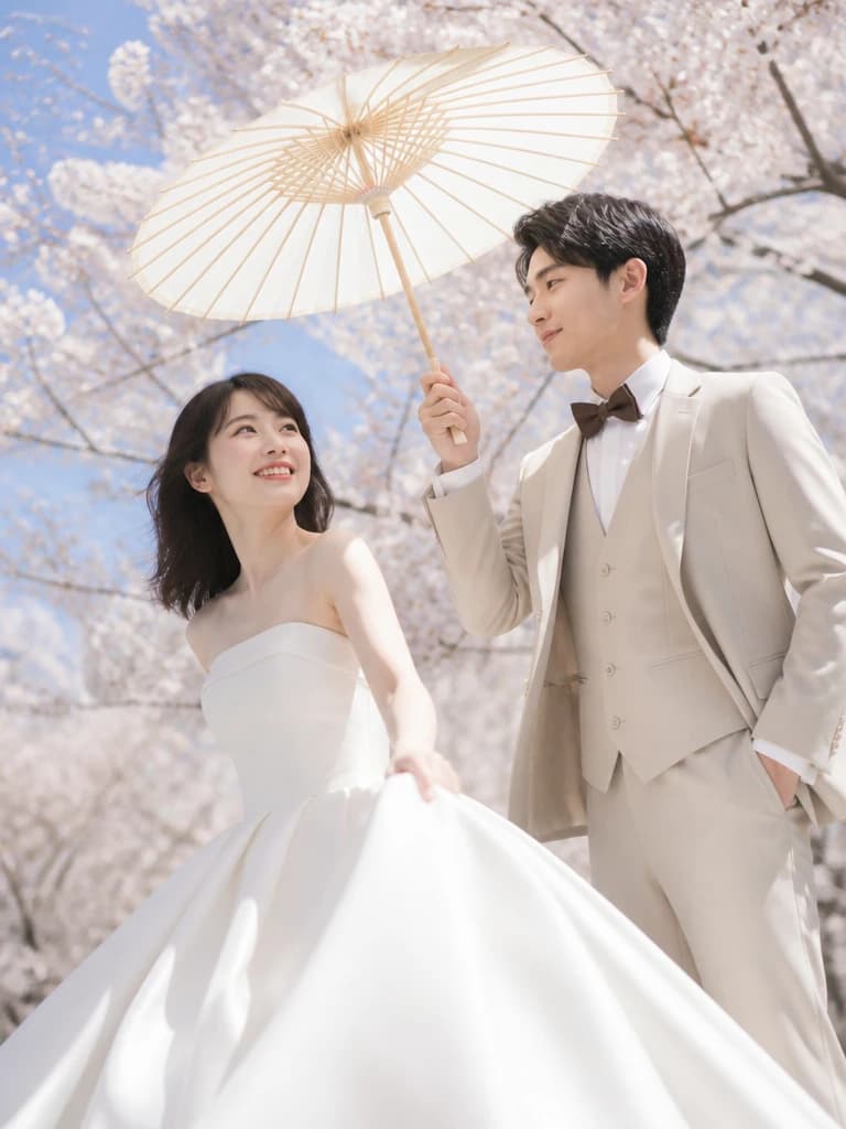 Aislin AI 婚紗照範例－韓式極簡棚拍