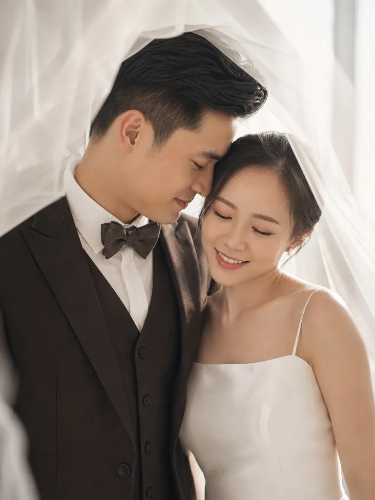 Aislin AI 婚紗照範例－韓式極簡棚拍
