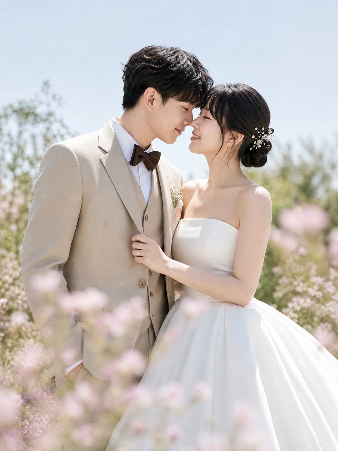 戶外自然陽光風婚照風格範例