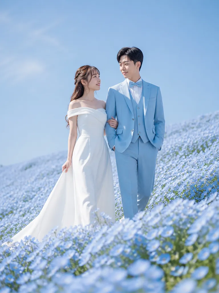 Aislin AI 婚紗照範例－韓式極簡棚拍