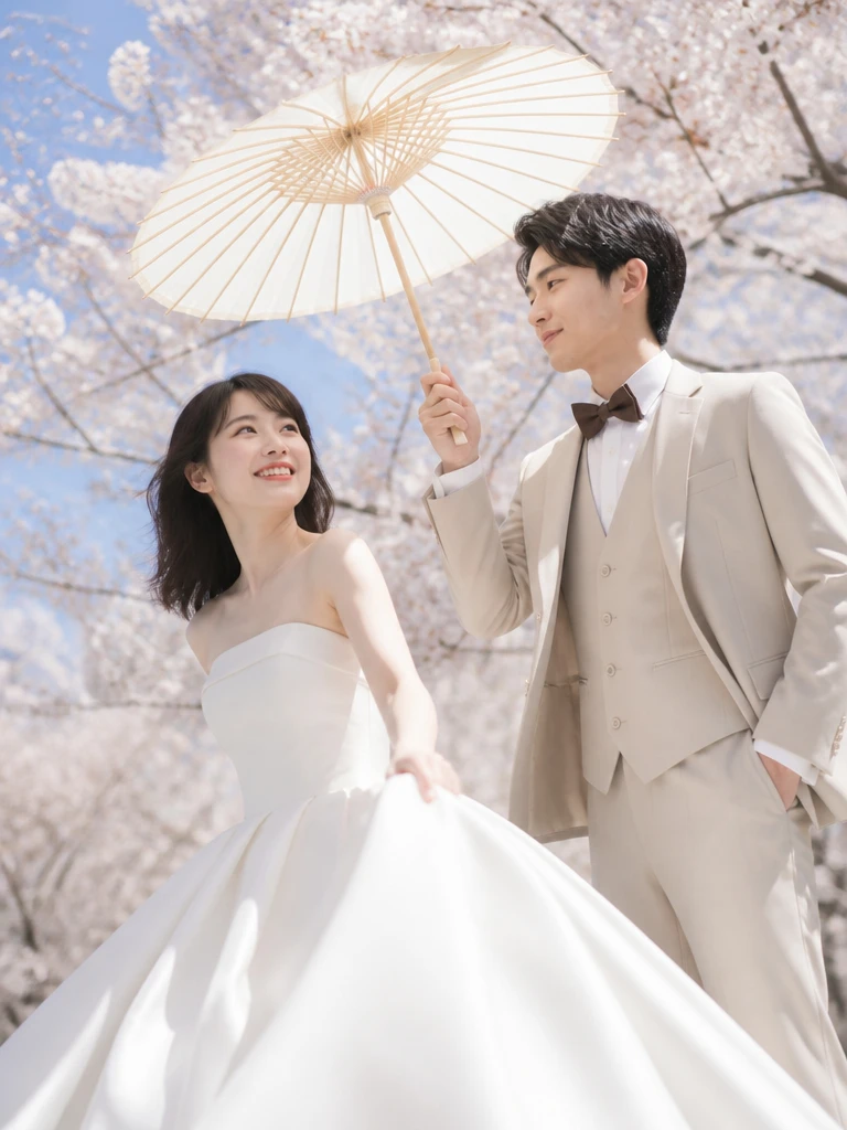 Aislin AI 婚紗照範例－韓式極簡棚拍