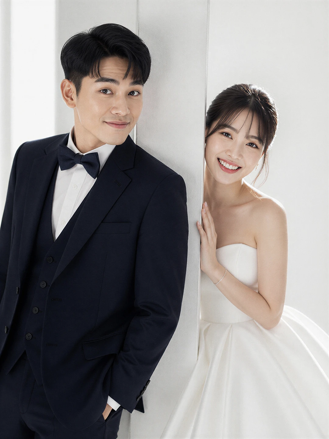 影樓級 AI 雙人婚紗照範例 — 保留真實神韻的 4K 婚禮肖像
